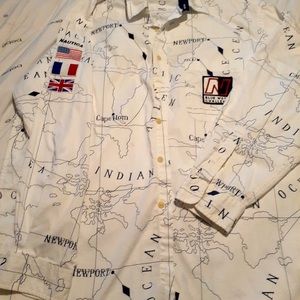Rare Vtg. 90's Nautica Blue Water Challenge Shirt